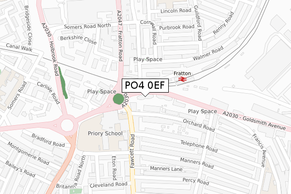 PO4 0EF map - large scale - OS Open Zoomstack (Ordnance Survey) PO4 0EF map - large scale - OS Open Zoomstack (Ordnance Survey)