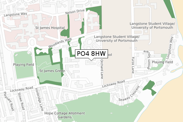 PO4 8HW map - large scale - OS Open Zoomstack (Ordnance Survey) PO4 8HW map - large scale - OS Open Zoomstack (Ordnance Survey)