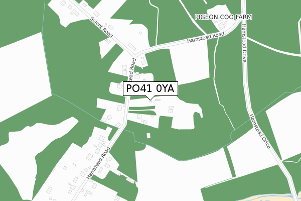PO41 0YA map - large scale - OS Open Zoomstack (Ordnance Survey)
