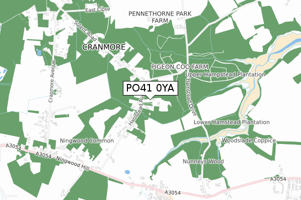 PO41 0YA map - small scale - OS Open Zoomstack (Ordnance Survey)
