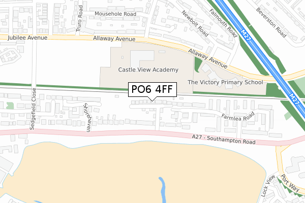 PO6 4FF map - large scale - OS Open Zoomstack (Ordnance Survey) PO6 4FF map - large scale - OS Open Zoomstack (Ordnance Survey)