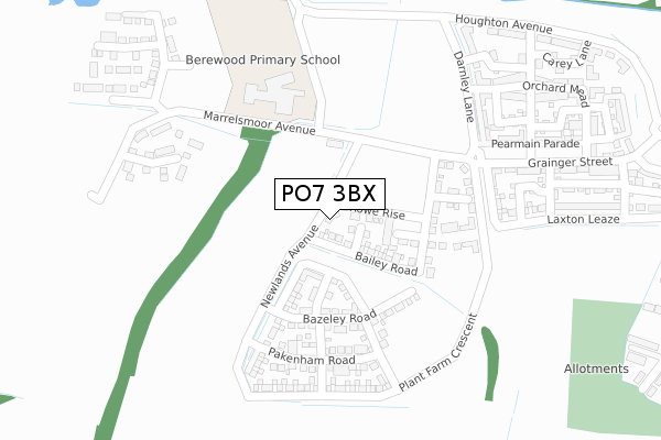 PO7 3BX map - large scale - OS Open Zoomstack (Ordnance Survey) PO7 3BX map - large scale - OS Open Zoomstack (Ordnance Survey)