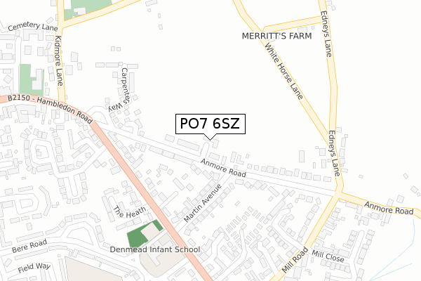 PO7 6SZ map - large scale - OS Open Zoomstack (Ordnance Survey) PO7 6SZ map - large scale - OS Open Zoomstack (Ordnance Survey)