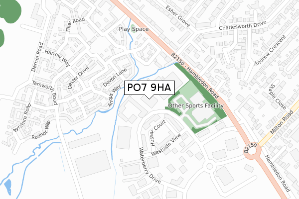 PO7 9HA map - large scale - OS Open Zoomstack (Ordnance Survey) PO7 9HA map - large scale - OS Open Zoomstack (Ordnance Survey)