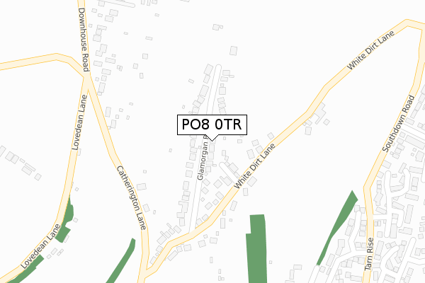 PO8 0TR map - large scale - OS Open Zoomstack (Ordnance Survey)