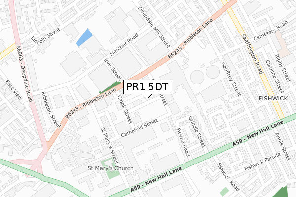 PR1 5DT map - large scale - OS Open Zoomstack (Ordnance Survey) PR1 5DT map - large scale - OS Open Zoomstack (Ordnance Survey)