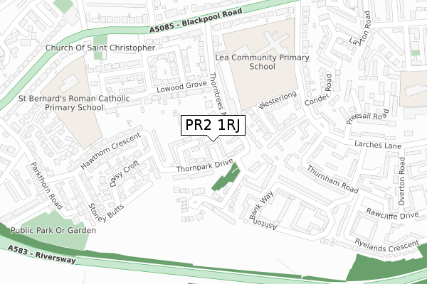 PR2 1RJ map - large scale - OS Open Zoomstack (Ordnance Survey) PR2 1RJ map - large scale - OS Open Zoomstack (Ordnance Survey)
