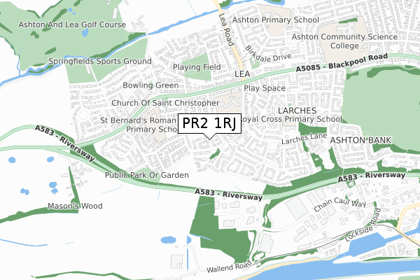 PR2 1RJ map - small scale - OS Open Zoomstack (Ordnance Survey) PR2 1RJ map - small scale - OS Open Zoomstack (Ordnance Survey)