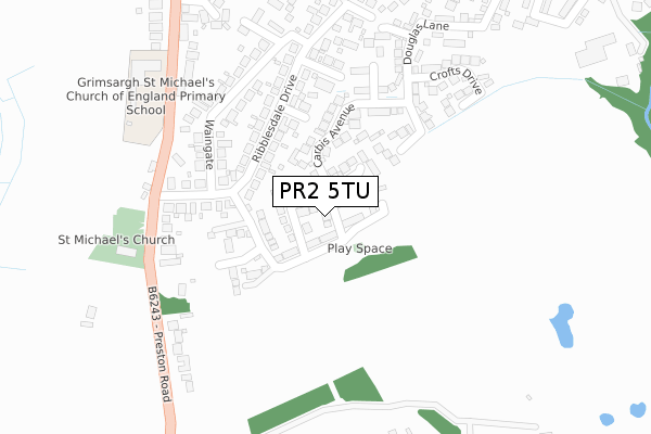 PR2 5TU map - large scale - OS Open Zoomstack (Ordnance Survey)