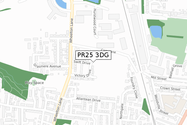 PR25 3DG map - large scale - OS Open Zoomstack (Ordnance Survey) PR25 3DG map - large scale - OS Open Zoomstack (Ordnance Survey)