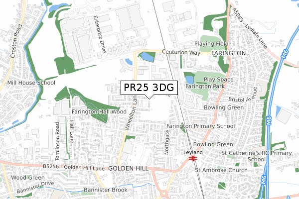 PR25 3DG map - small scale - OS Open Zoomstack (Ordnance Survey) PR25 3DG map - small scale - OS Open Zoomstack (Ordnance Survey)