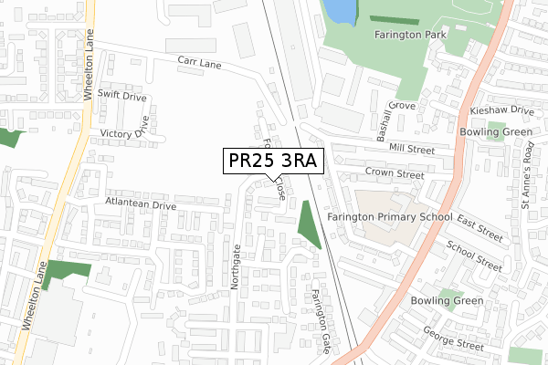 PR25 3RA map - large scale - OS Open Zoomstack (Ordnance Survey) PR25 3RA map - large scale - OS Open Zoomstack (Ordnance Survey)