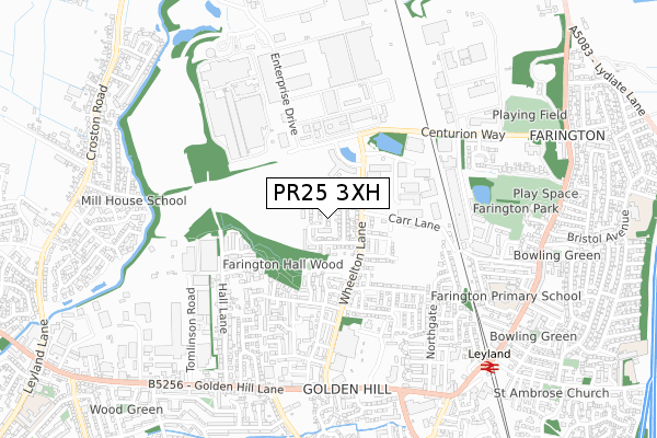 PR25 3XH map - small scale - OS Open Zoomstack (Ordnance Survey) PR25 3XH map - small scale - OS Open Zoomstack (Ordnance Survey)
