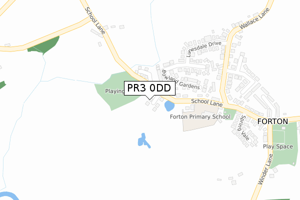 PR3 0DD map - large scale - OS Open Zoomstack (Ordnance Survey)