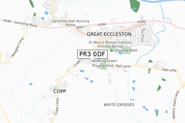 PR3 0DF map - small scale - OS Open Zoomstack (Ordnance Survey)