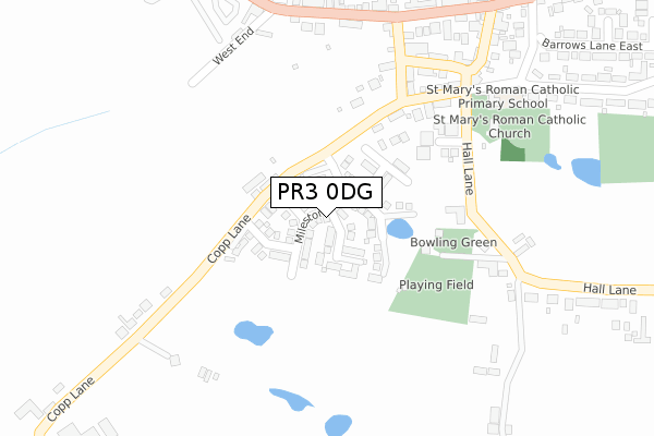 PR3 0DG map - large scale - OS Open Zoomstack (Ordnance Survey)