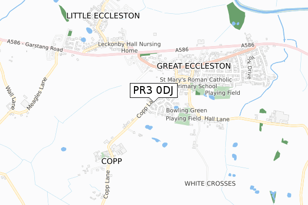 PR3 0DJ map - small scale - OS Open Zoomstack (Ordnance Survey)