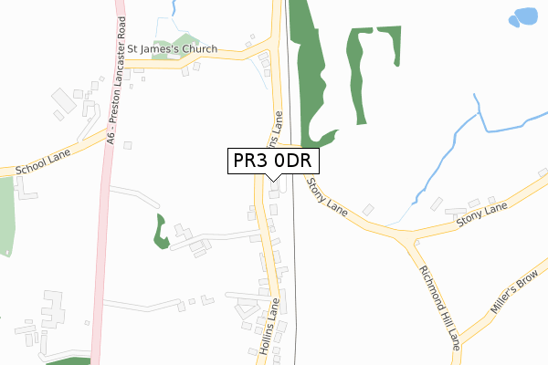 PR3 0DR map - large scale - OS Open Zoomstack (Ordnance Survey)