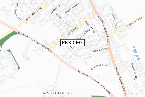PR3 0EG map - large scale - OS Open Zoomstack (Ordnance Survey)