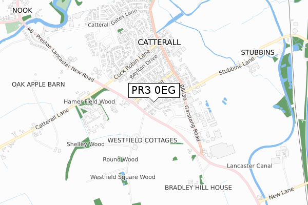 PR3 0EG map - small scale - OS Open Zoomstack (Ordnance Survey)