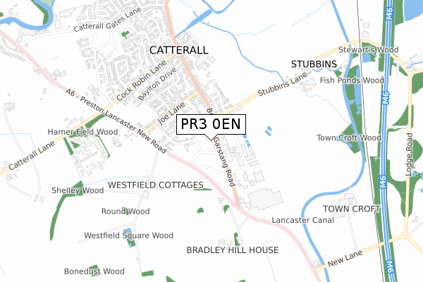 PR3 0EN map - small scale - OS Open Zoomstack (Ordnance Survey)