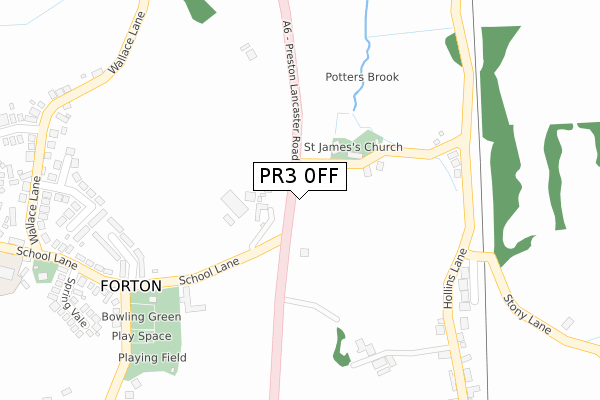 PR3 0FF map - large scale - OS Open Zoomstack (Ordnance Survey)