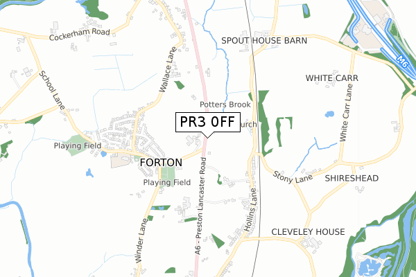 PR3 0FF map - small scale - OS Open Zoomstack (Ordnance Survey)