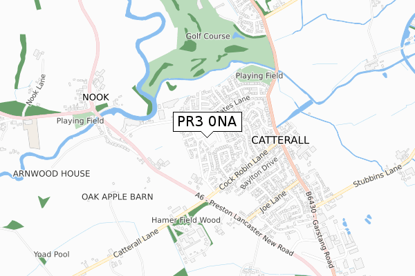 PR3 0NA map - small scale - OS Open Zoomstack (Ordnance Survey)