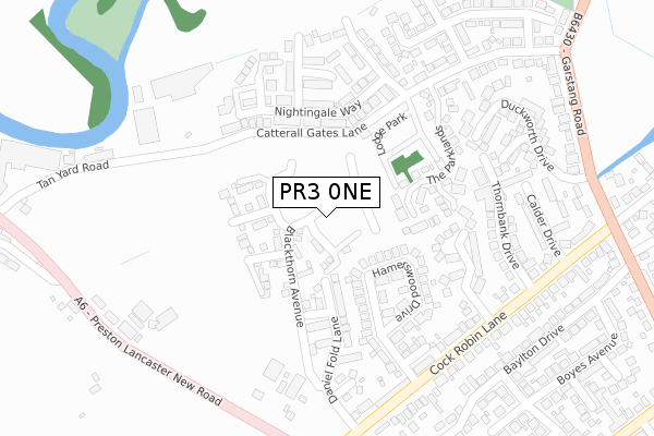 PR3 0NE map - large scale - OS Open Zoomstack (Ordnance Survey)
