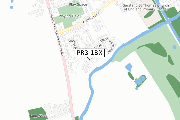 PR3 1BX map - large scale - OS Open Zoomstack (Ordnance Survey) PR3 1BX map - large scale - OS Open Zoomstack (Ordnance Survey)