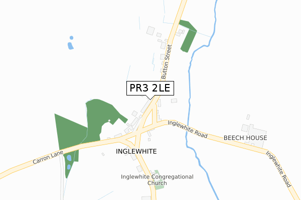 PR3 2LE map - large scale - OS Open Zoomstack (Ordnance Survey)