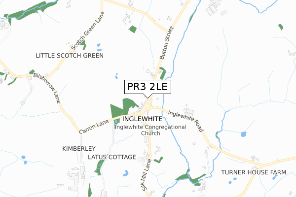 PR3 2LE map - small scale - OS Open Zoomstack (Ordnance Survey)