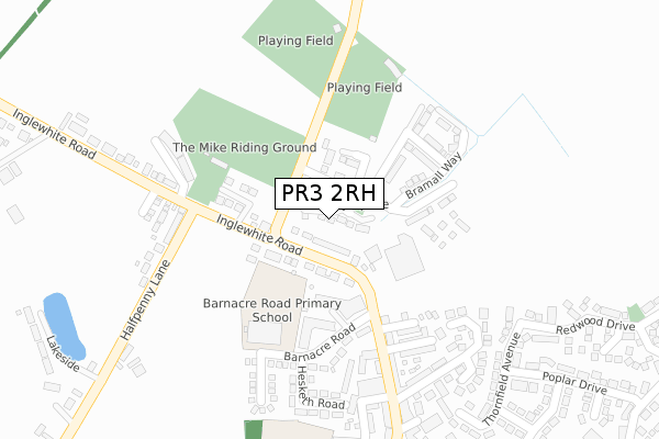 PR3 2RH map - large scale - OS Open Zoomstack (Ordnance Survey)
