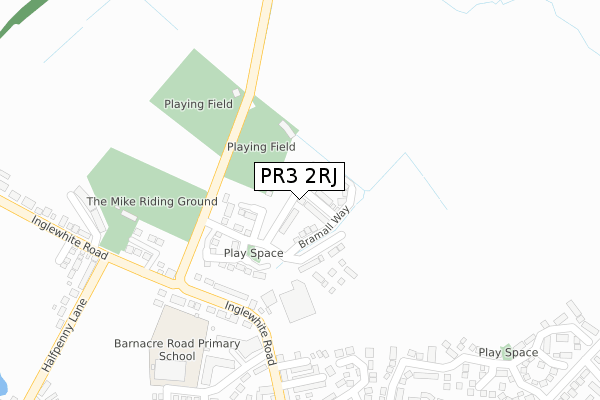 PR3 2RJ map - large scale - OS Open Zoomstack (Ordnance Survey)