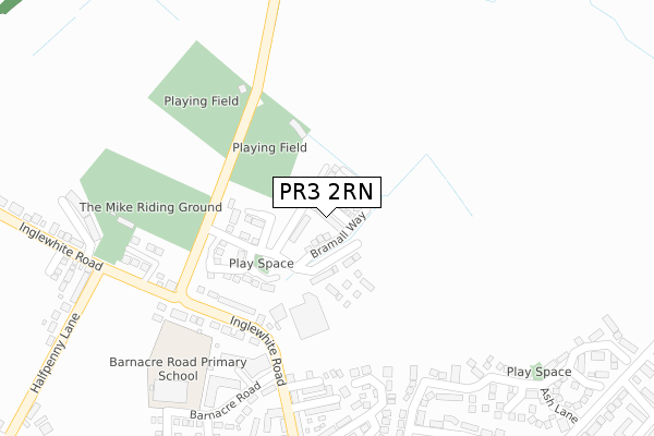 PR3 2RN map - large scale - OS Open Zoomstack (Ordnance Survey)
