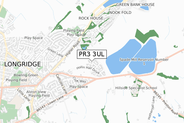 PR3 3UL map - small scale - OS Open Zoomstack (Ordnance Survey) PR3 3UL map - small scale - OS Open Zoomstack (Ordnance Survey)