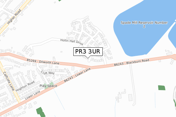 PR3 3UR map - large scale - OS Open Zoomstack (Ordnance Survey) PR3 3UR map - large scale - OS Open Zoomstack (Ordnance Survey)