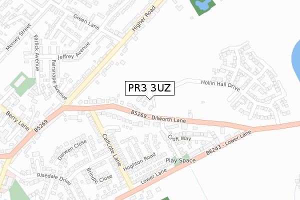 PR3 3UZ map - large scale - OS Open Zoomstack (Ordnance Survey)