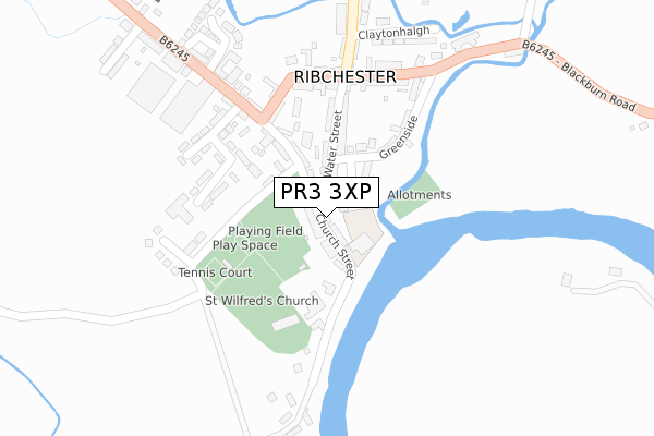 PR3 3XP map - large scale - OS Open Zoomstack (Ordnance Survey)