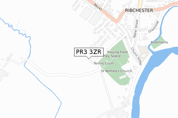 PR3 3ZR map - large scale - OS Open Zoomstack (Ordnance Survey)