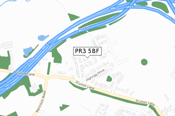 PR3 5BF map - large scale - OS Open Zoomstack (Ordnance Survey)