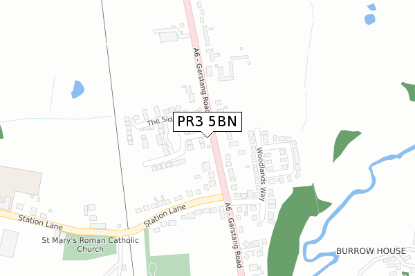 PR3 5BN map - large scale - OS Open Zoomstack (Ordnance Survey)