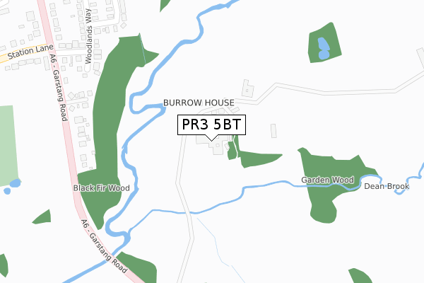 PR3 5BT map - large scale - OS Open Zoomstack (Ordnance Survey)