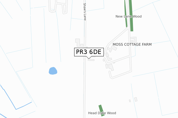 PR3 6DE map - large scale - OS Open Zoomstack (Ordnance Survey)