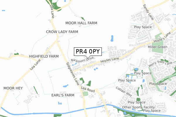 PR4 0PY map - small scale - OS Open Zoomstack (Ordnance Survey) PR4 0PY map - small scale - OS Open Zoomstack (Ordnance Survey)