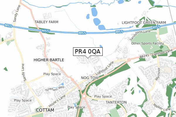 PR4 0QA map - small scale - OS Open Zoomstack (Ordnance Survey) PR4 0QA map - small scale - OS Open Zoomstack (Ordnance Survey)