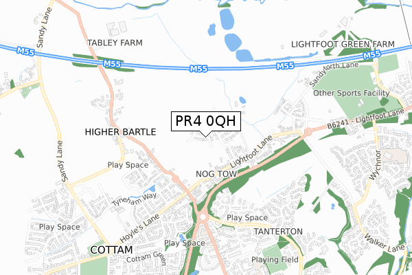 PR4 0QH map - small scale - OS Open Zoomstack (Ordnance Survey) PR4 0QH map - small scale - OS Open Zoomstack (Ordnance Survey)