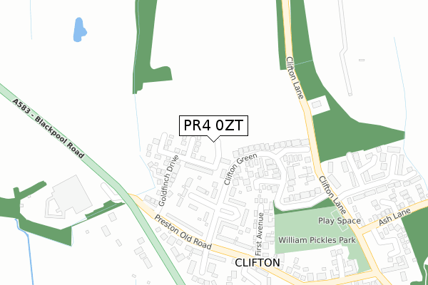 PR4 0ZT map - large scale - OS Open Zoomstack (Ordnance Survey) PR4 0ZT map - large scale - OS Open Zoomstack (Ordnance Survey)
