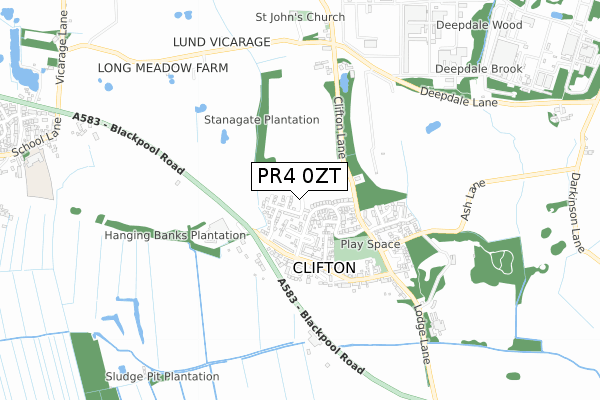 PR4 0ZT map - small scale - OS Open Zoomstack (Ordnance Survey) PR4 0ZT map - small scale - OS Open Zoomstack (Ordnance Survey)