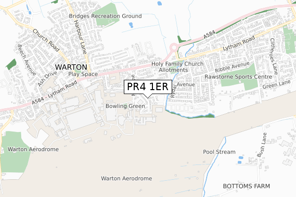 PR4 1ER map - small scale - OS Open Zoomstack (Ordnance Survey)